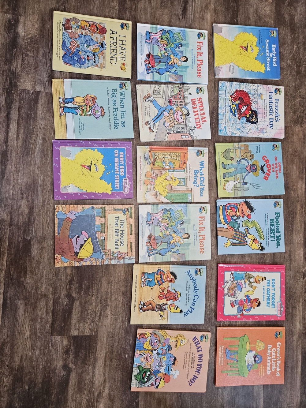 16 Sesame Street Hardcover Children's Books 1980s